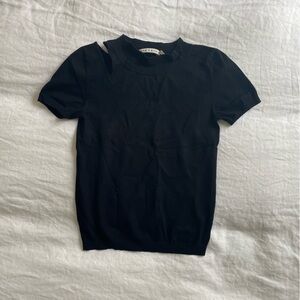 Alice and Olivia knit black top